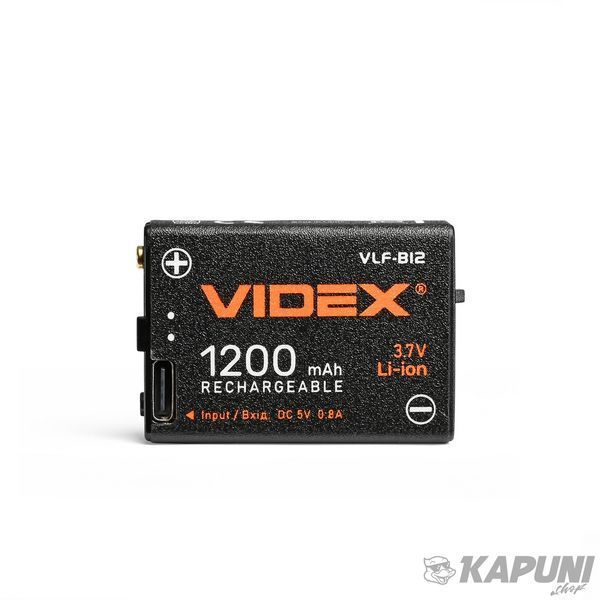 Аккумулятор VIDEX Li-ion (защита) 1200mAh 1 шт. BLISTER, 3.7 V, 1200 мА&middot;год VLF-B12 27219 фото