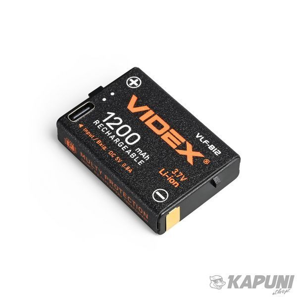 Аккумулятор VIDEX Li-ion (защита) 1200mAh 1 шт. BLISTER, 3.7 V, 1200 мА&middot;год VLF-B12 27219 фото