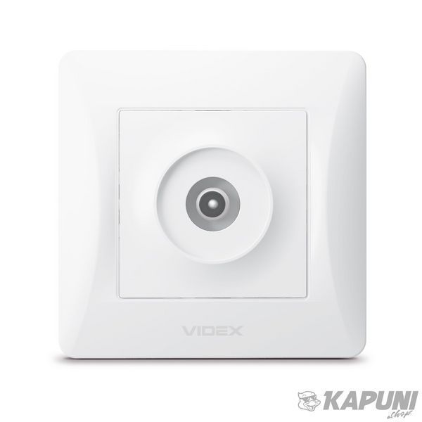Розетка TV одинарная телевізійна белая VIDEX BINERA, IP20 VF-BNSK1TVME-W 24440 фото