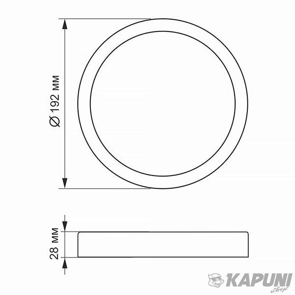 LED Світильник круглий накладний VIDEX 18W 5000K White VL-DLRS-185 24626 фото