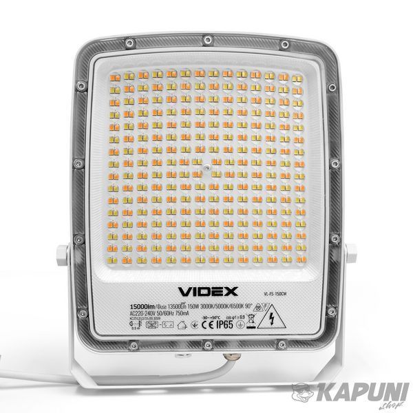 LED прожектор VIDEX F5 150W 3000-5000-6500K 230V White VL-F5-150CW 29256 фото
