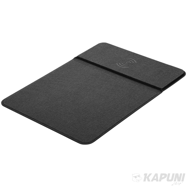 CANYON MP-W5, Mouse Mat with wireless charger, Input 5V/2A,9V2A Output 5W/7.5W/10W, 324*244*6mm, USB Type C cable length 1m, Black, 220g CNS-CMPW5 фото