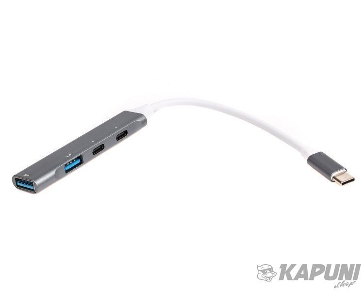Хаб Maxxter USB 3.0 Type-С на 4 порти, 1xUSB-A 3.0, 1xUSB-A 2.0, 2xUSB-C HU3C-4P-03 HU3C-4P-03 фото
