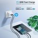 Кабель USB 2.0 Choetech C-папа/C-папа, 60 ватт, 2 м, премиум XCC-1015 XCC-1015 фото 6