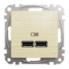 USB-розетка Schneider Electric Sedna Elements 2,1A берёза SDD180401 SDD180401 фото 1