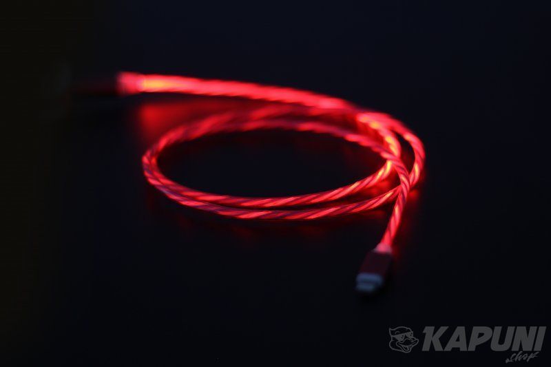 Кабель з підсвічуванням USB 2.0 А-тато/Lightning, 1.0 м, 2 А (10 Вт), CC-USB-8PLED-1M CC-USB-8PLED-1M фото