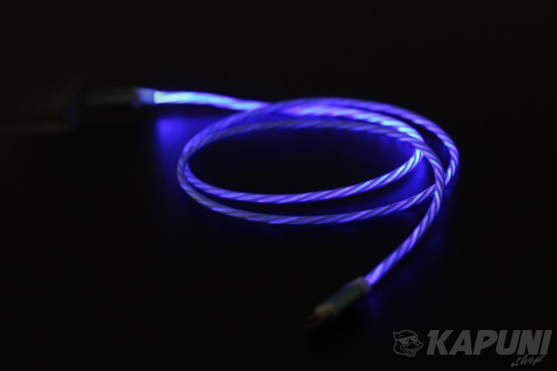 Кабель з підсвічуванням USB 2.0 А-тато/Lightning, 1.0 м, 2 А (10 Вт), CC-USB-8PLED-1M CC-USB-8PLED-1M фото