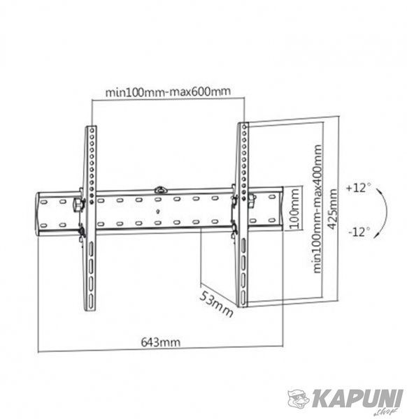 Настенный кронштейн 37-70&rdquo; (до 40 кг), WM-70T-02 WM-70T-02 фото