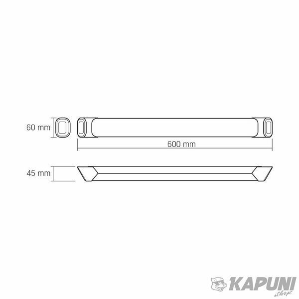 LED світильник лінійний VIDEX 36W 0.6М 5000K 220V чорний VLE-BN-36065B 27636 фото