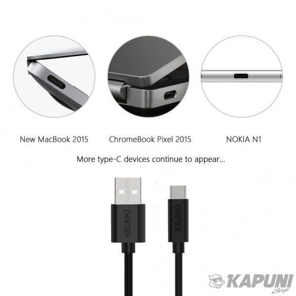 Кабель преміум якість USB 2.0 A-тато/C-тато,1 м., AC0002 AC0002 фото
