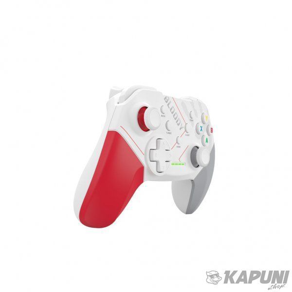 Беспроводной игровой геймпад Bloody, 2.4 ГГц/USB, с аккумулятором, белый+красный+серый GPW50 (Sports White) GPW50 (Sports White) фото