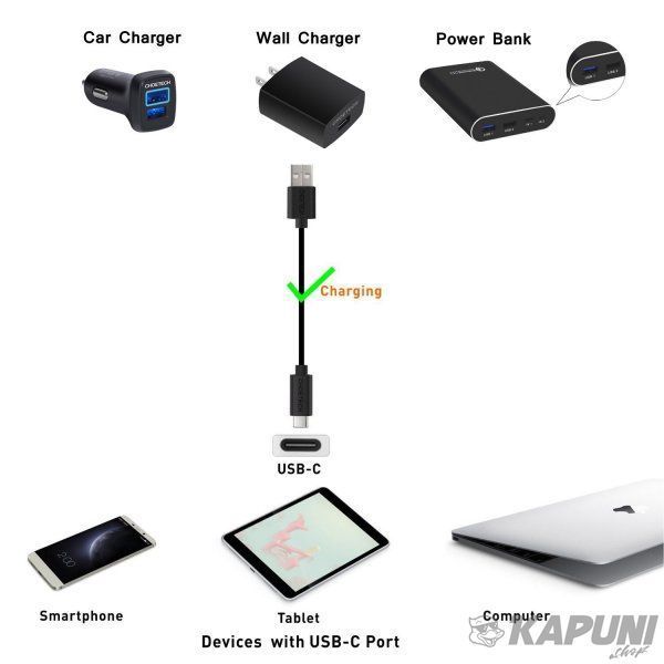 Кабель преміум якість USB 2.0 A-тато/C-тато,1 м., AC0002 AC0002 фото