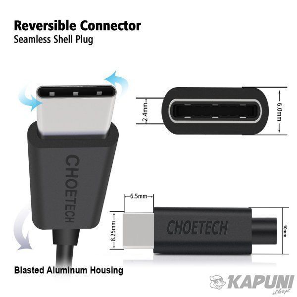 Кабель преміум якість USB 2.0 A-тато/C-тато,1 м., AC0002 AC0002 фото