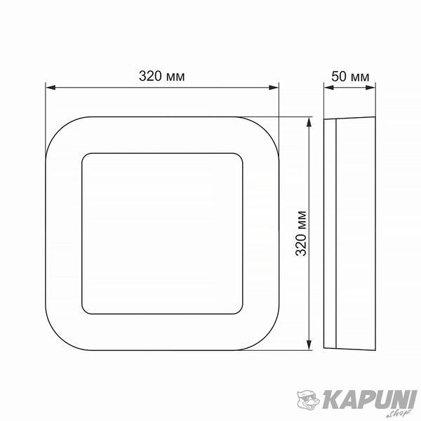 LED светильник ART IP65 квадратний VIDEX 30W 5000K VL-BHFS-305 25804 фото