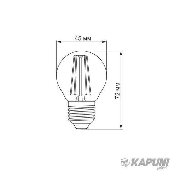LED лампа TITANUM Filament G45 4W E27 4100K TLFG4504274 25525 фото