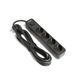 Мережевий подовжувач VIDEX ONCORD з/з 4п 3м (3x1.5мм) з кнопкою Black VF-PD43G-B 27688 фото 2