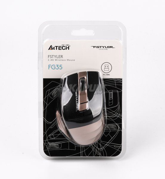 Миша бездротова Fstyler, USB, 2000 dpi, бронза A4Tech FG35 (Bronze) FG35 (Bronze) фото