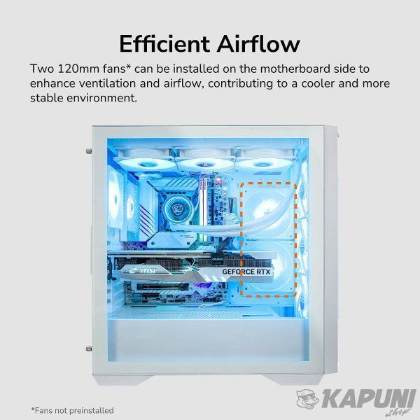 Ігровий корпус Cougar 4*120mm ARGB вентилятори передвстановлені, ATX/mATX/mini-ITX, скляне вікно UNIFACE RGB White UNIFACE RGB White фото
