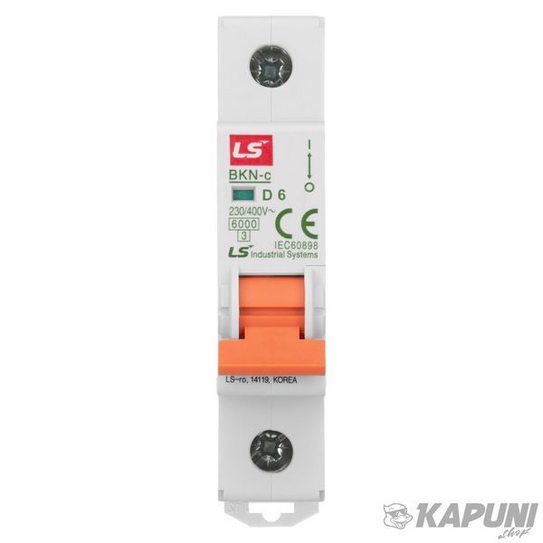 Модульный автоматический выключатель LS ELECTRIC BKN 1P D32 А 6 кА 006111003R0 006111003R0 фото