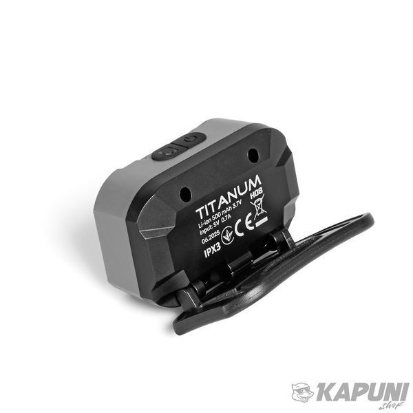 Налобний світлодіодний фонарик TITANUM 110Lm, 8500K /7700K, Li-ion 500mAh встроенный TLF-H08 28659 фото