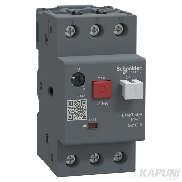 Термомагнітний автоматический выключатель Schneider Electric захисту двигуна EasyTeSys GZ1E 9-14 А GZ1E16 GZ1E16 фото