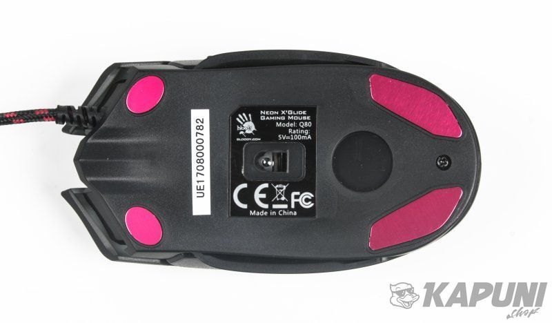 Игровая мышь Bloody Neon XGlide, оптическая 3200 CPI Bloody Q80 Bloody #N/A фото