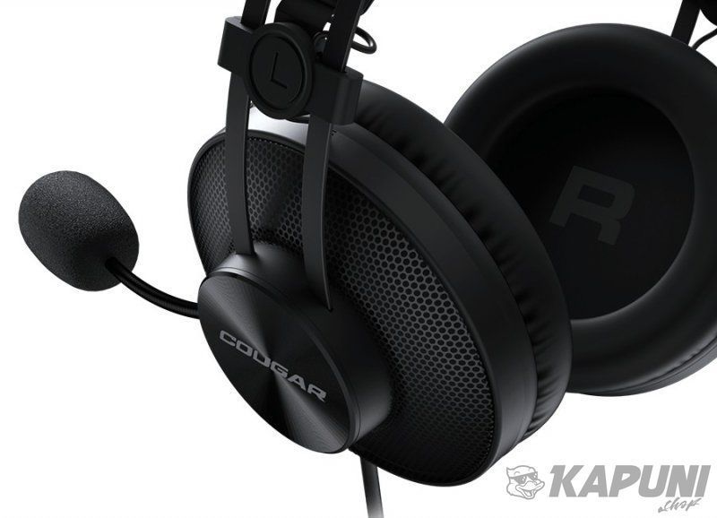 Игровая гарнитура, 40 мм драйверы, микрофон с шумоподавлением Cougar Immersa Essential Black Immersa Essential Black фото