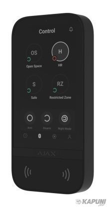 Бездротова клавіатура з сенсорним екраном Ajax KeyPad TouchScreen Black (58454.148.BL1) 34514_AJAX фото