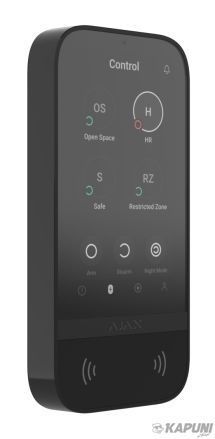 Бездротова клавіатура з сенсорним екраном Ajax KeyPad TouchScreen Black (58454.148.BL1) 34514_AJAX фото