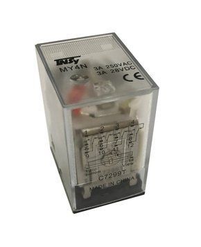 Реле проміжне РП24-MY4 3А 24DС LED 4p TNSy TNSy5505037 фото