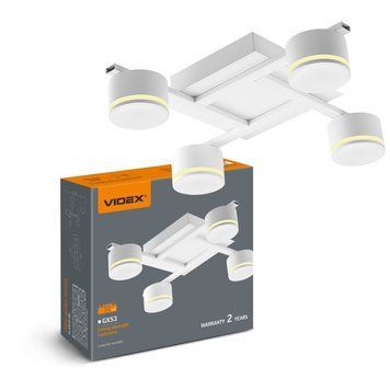 Світильник VIDEX під лампу 4xGX53 накладний Білий, Max 30W x4 VL-SPF31-4W 28712 фото