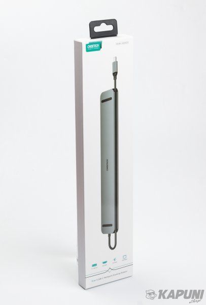 Док станція USB-C 11-в-1 (HDMI/VGA/LAN/картридер/USB-A/USB-C/Audio), алюміній Choetech HUB-M20-GY HUB-M20-GY фото