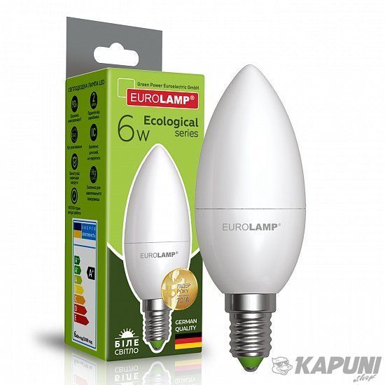 LED Лампа EUROLAMP CL-6W-E14-4000K LED-CL-06144(P) фото