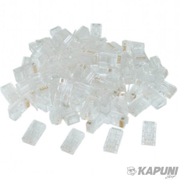 Коннектор Cablexpert 8P8C, CAT-6, UTP, позолоченные контакты (100 шт.) LC-8P8C-002/100 LC-8P8C-002/100 фото