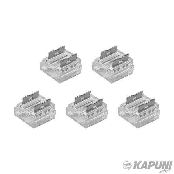 Коннектор прямой для LED COB ленты 8мм IP20, 0-36V, 5A набор 5 шт EUROLAMP CNCTR-8mm(COB)S фото