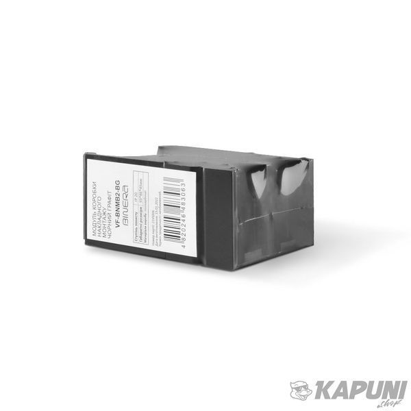 Модуль коробки накладного монтажу чорний графіт VIDEX BINERA VF-BNMB2-BG 27200 фото