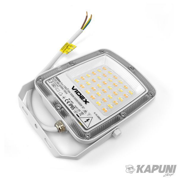 LED прожектор VIDEX F5 30W 3000-5000-6500K 230V White VL-F5-030CW 29253 фото
