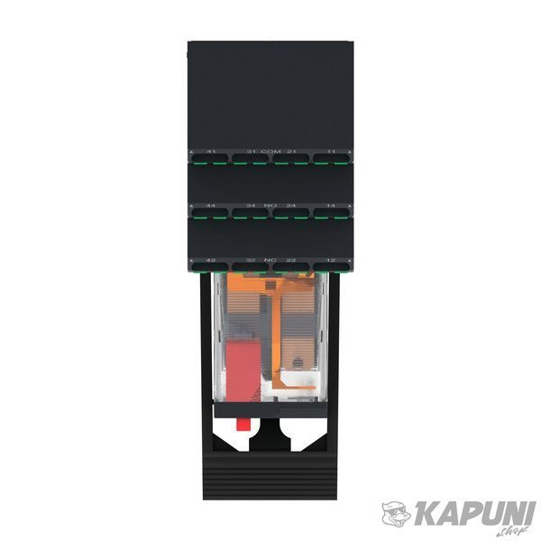 Миниатюрное предварительно собранное электромеханическое реле Harmony RXM с Push-in клеммами, 6A, 4CO, без LED, блокируемая кнопка тестирования ~24В Schneider Electric RXM4AB1B7PVP фото