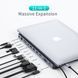 Док станція USB-C 11-в-1 (HDMI/VGA/LAN/картридер/USB-A/USB-C/Audio), алюміній Choetech HUB-M20-GY HUB-M20-GY фото 4