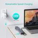 Док станція USB-C 11-в-1 (HDMI/VGA/LAN/картридер/USB-A/USB-C/Audio), алюміній Choetech HUB-M20-GY HUB-M20-GY фото 8