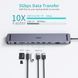 Док станція USB-C 11-в-1 (HDMI/VGA/LAN/картридер/USB-A/USB-C/Audio), алюміній Choetech HUB-M20-GY HUB-M20-GY фото 5