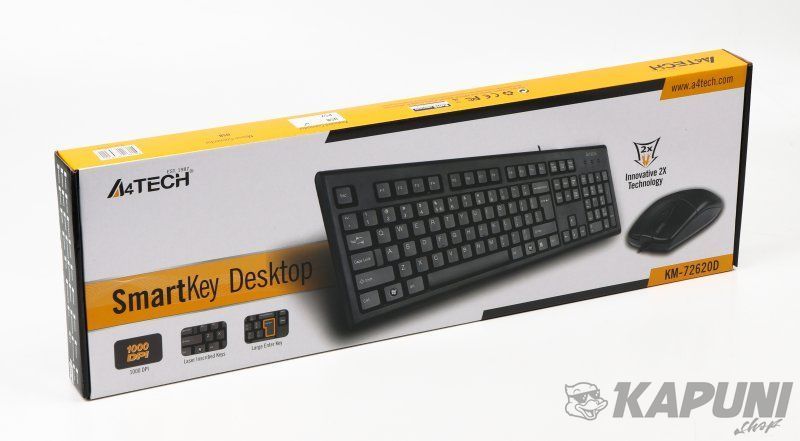 Комплект KM-720+OP-620D, USB A4Tech KM-72620D (Black) KM-72620D (Black) фото