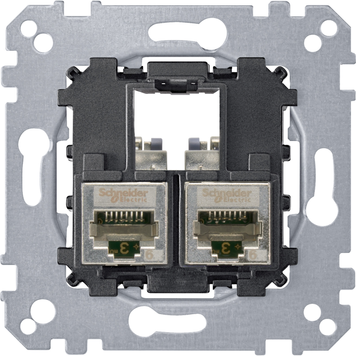 Механізм інформаційної розетки RJ45 2-постова Cat.5e STP Schneider Electric Merten System M (MTN4575-0012) MTN4575-0012 фото