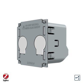 Розумний механізм сенсорний прохідний/перехресний ZigBee вимикач 2 сенсора Livolo (VL-FC2SZ-2G) VL-C702SZ фото