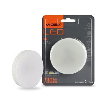 LED лампа VIDEX GX53 8W 4100K 220V VL-GX53-08534 27705 фото