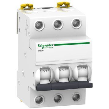 Автоматический выключатель Schneider Electric Acti9 iK60N 3P, 25А, кривая B A9K23325 A9K23325 фото