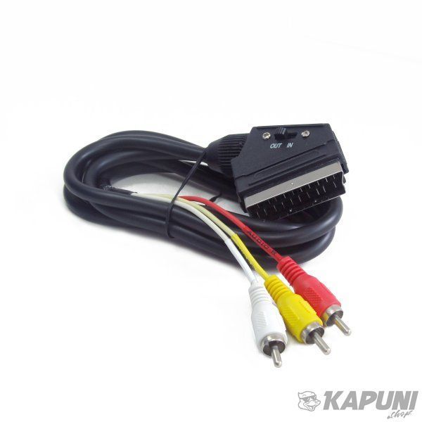 Двухнаправленный аудио-видео кабель RCA - SCART, 1.8 м Cablexpert CCV-519-001 CCV-519-001 фото