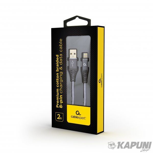Кабель USB 2.0 А-тато/Lightning, 2 м, преміум, 2.1 А, CC-USB2B-AMLM-2M-WB2 CC-USB2B-AMLM-2M-WB2 фото
