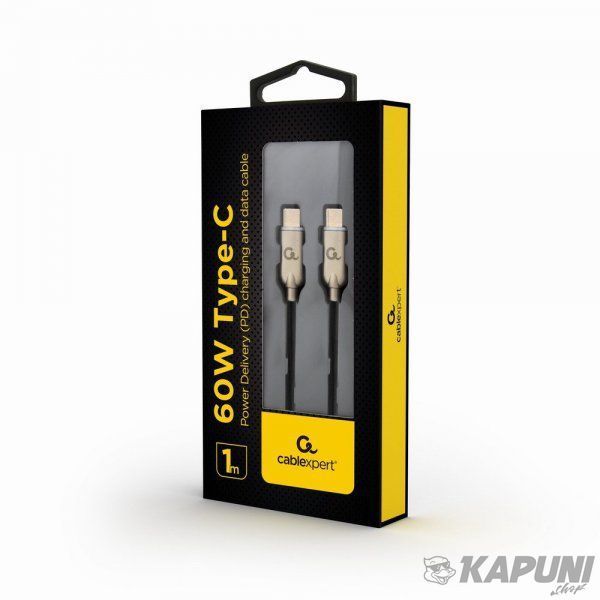 Кабель USB 2.0 Power Delivery (PD) 60 Ватт, C-папа/C-папа, 1 м, премиум, CC-USB2PD60-CMCM-1M CC-USB2PD60-CMCM-1M фото