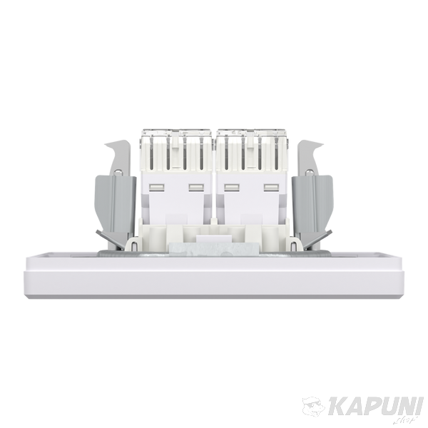 Компьютерная розетка Schneider Electric Asfora RJ45 кат. 6 UTP двойная белая EPH4800121 EPH4800121 фото